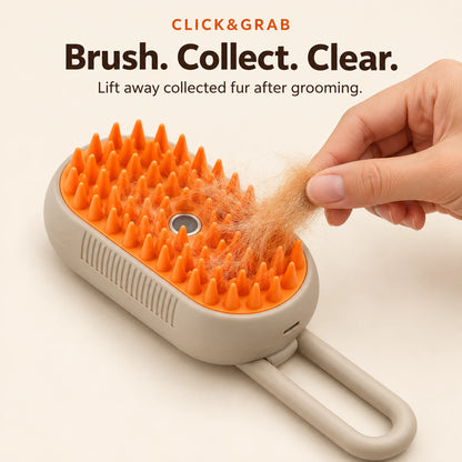 CLICK&GRAB Steam Mist Grooming Brush